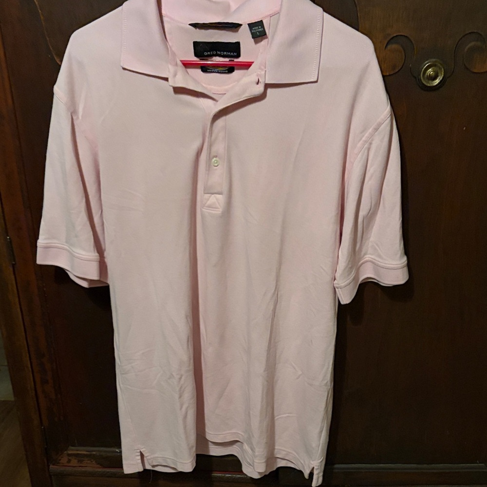 Greg Norman Collection Light Pink Men's Polo size L
